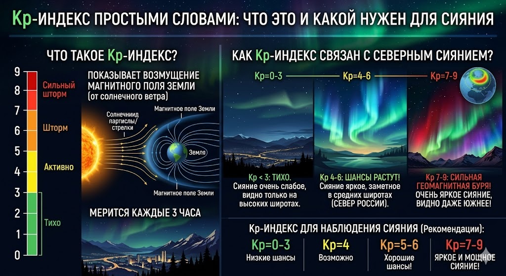 Kp-индекс простыми словами: что это и какой нужен для сияния